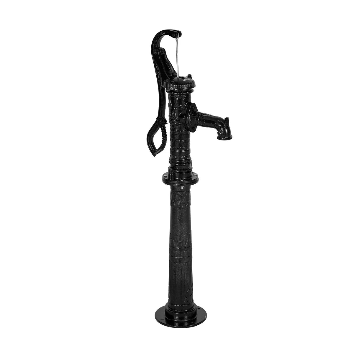 VEVOR Antique Cast Iron Hand Well Water Pump with Elevated Base, Maximum Pumping Height 6 m, 32 mm NPT Connection, Easy Installation, Suitable for Garden, Pond, Yard and Farm, Black
