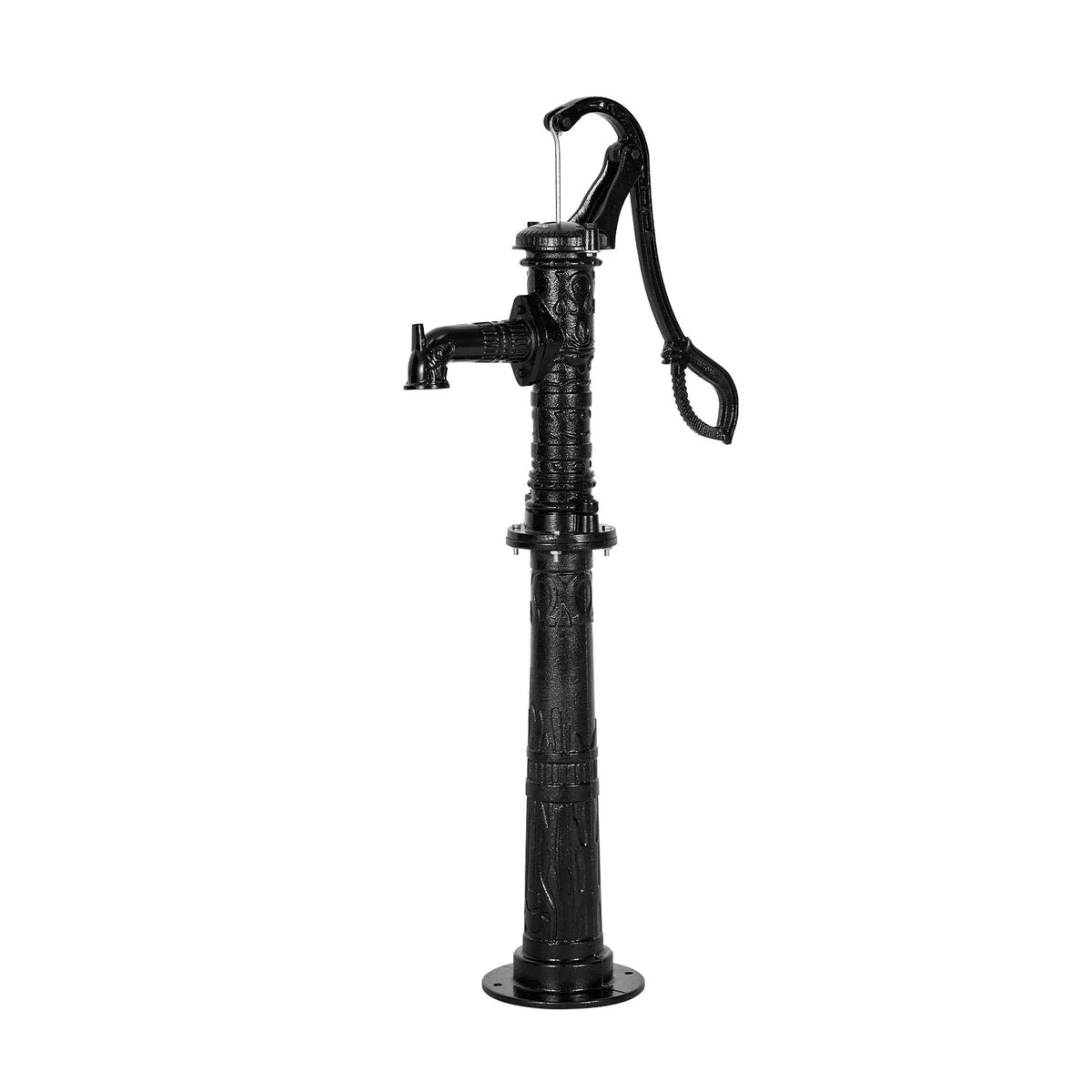 VEVOR Antique Cast Iron Hand Well Water Pump with Elevated Base, Maximum Pumping Height 6 m, 32 mm NPT Connection, Easy Installation, Suitable for Garden, Pond, Yard and Farm, Black