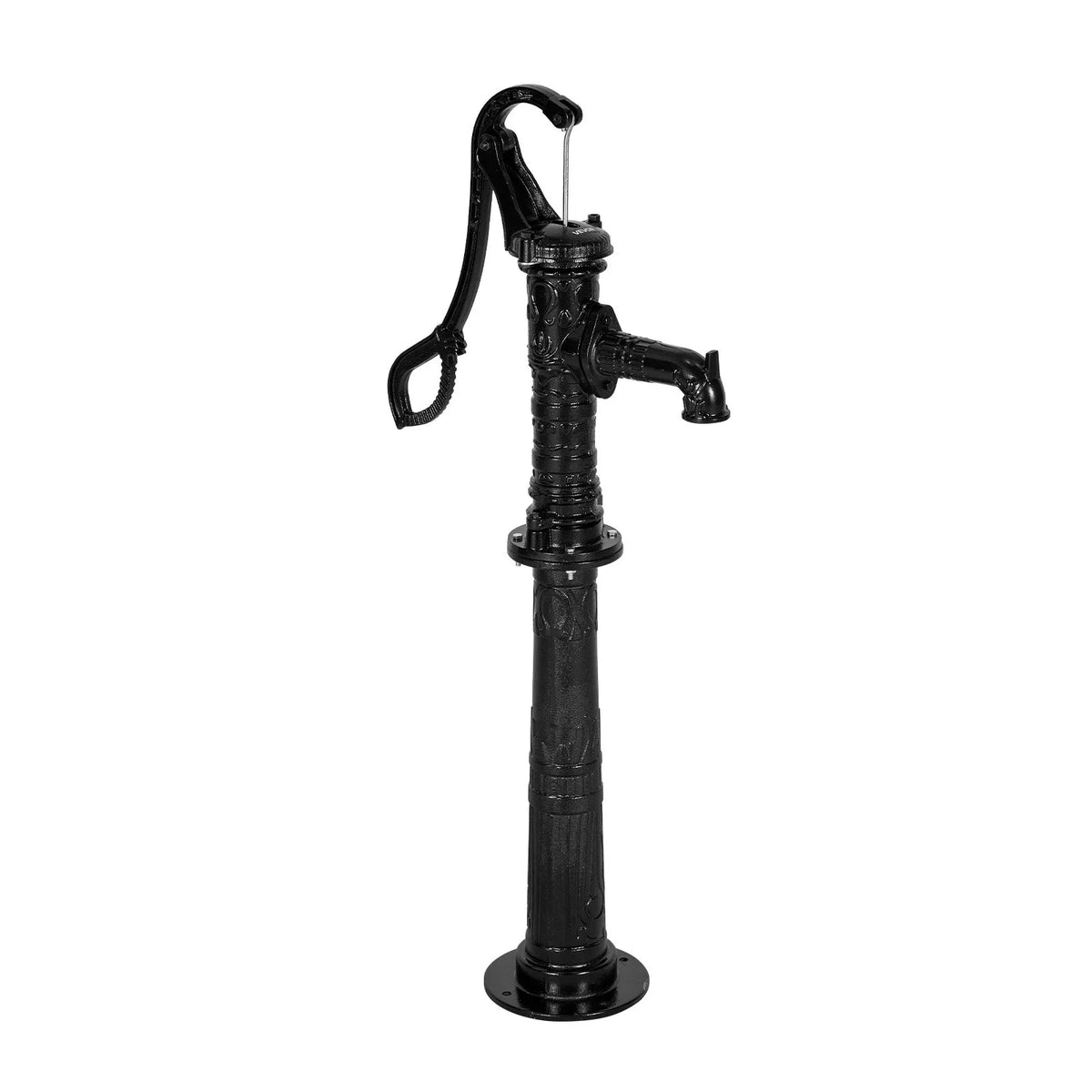 VEVOR Antique Cast Iron Hand Well Water Pump with Elevated Base, Maximum Pumping Height 6 m, 32 mm NPT Connection, Easy Installation, Suitable for Garden, Pond, Yard and Farm, Black