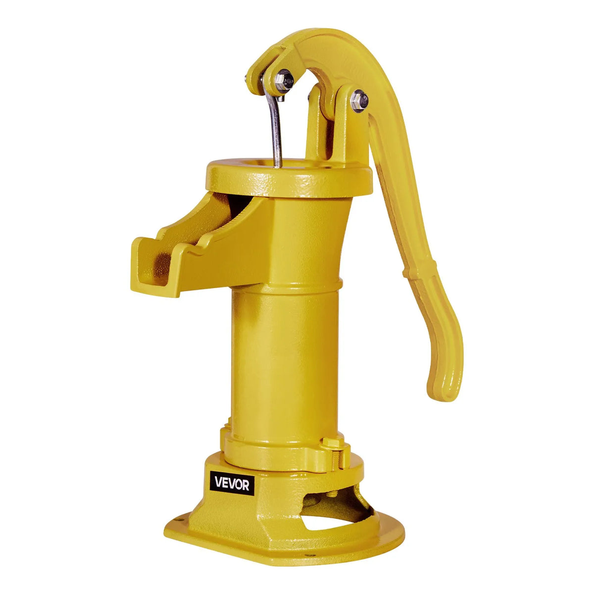 VEVOR Antique Cast Iron Hand Well Water Pump with Manual Operation, Maximum Pumping Height 7.6 m, 32 mm NPT Connection, Easy Installation, Suitable for Garden, Pond, Yard and Farm, Yellow