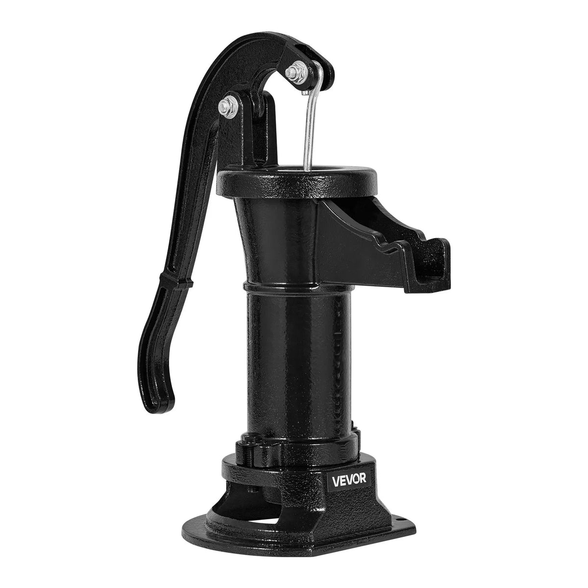 VEVOR Manual Cast Iron Well Hand Pump, Lifting Height up to 7.6 m, NPT 1¼″ Connection, Antique Design Water Pump for Outdoor Use in Garden, Pond, Yard and Farm, Black