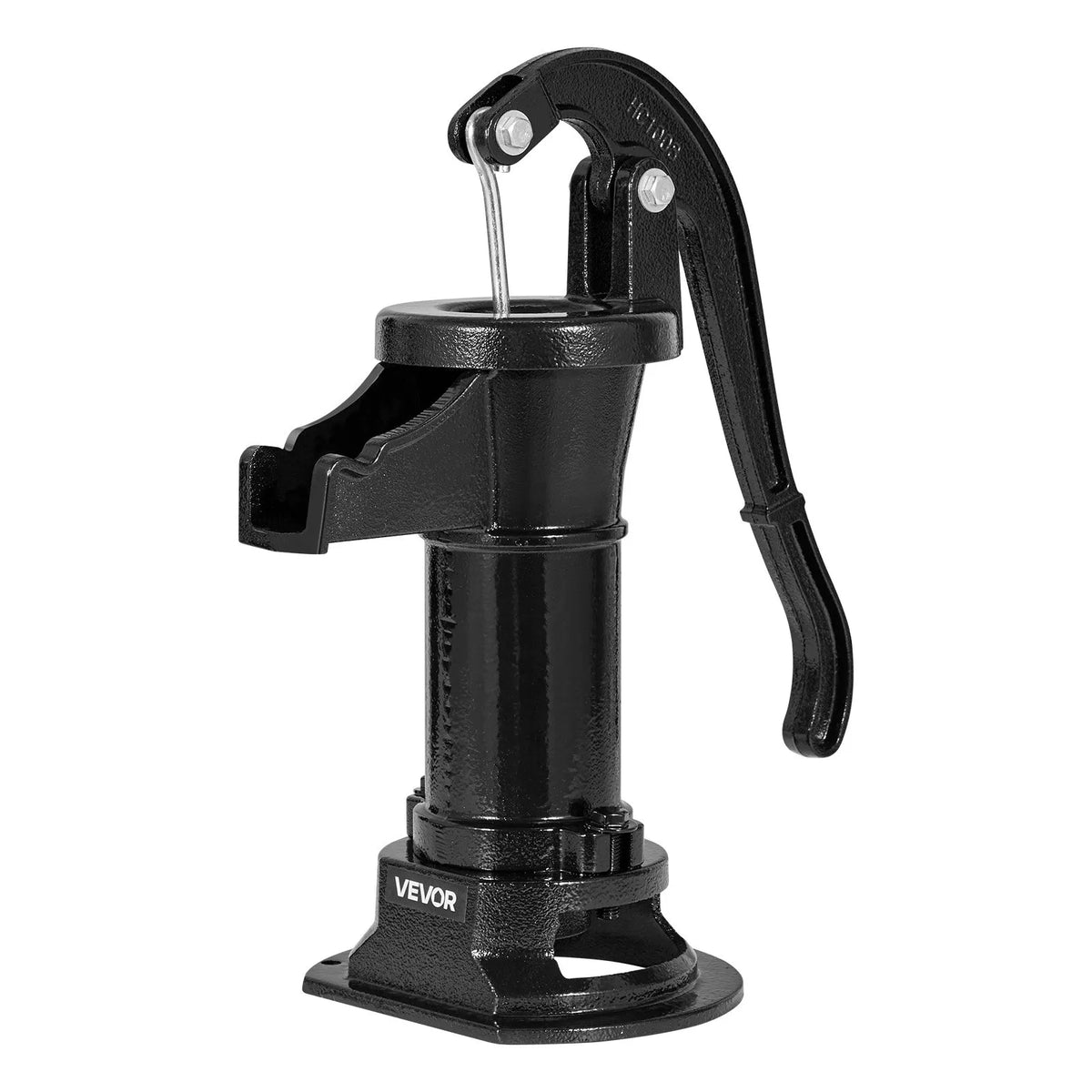 VEVOR Manual Cast Iron Well Hand Pump, Lifting Height up to 7.6 m, NPT 1¼″ Connection, Antique Design Water Pump for Outdoor Use in Garden, Pond, Yard and Farm, Black
