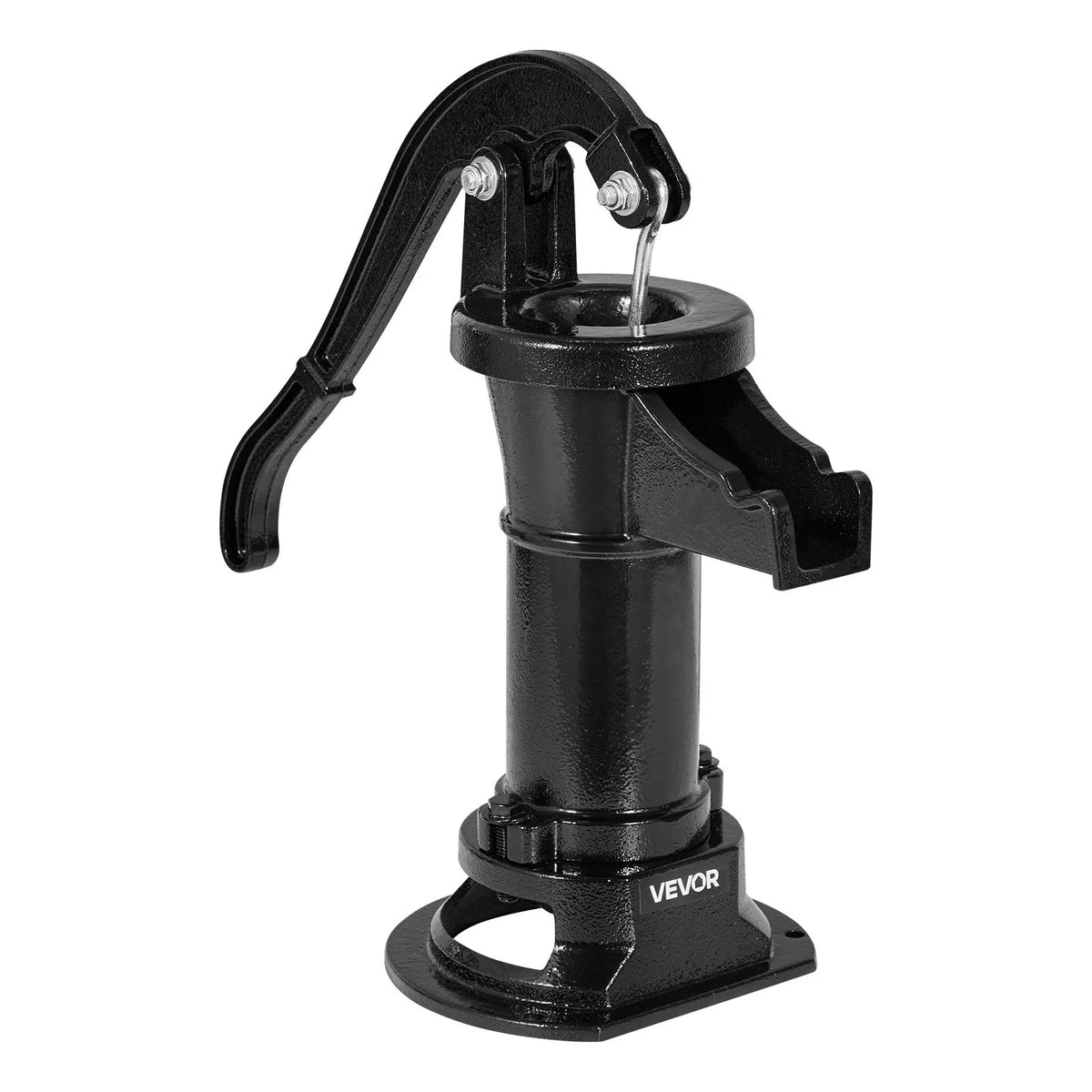 VEVOR Manual Cast Iron Well Hand Pump, Lifting Height up to 7.6 m, NPT 1¼″ Connection, Antique Design Water Pump for Outdoor Use in Garden, Pond, Yard and Farm, Black