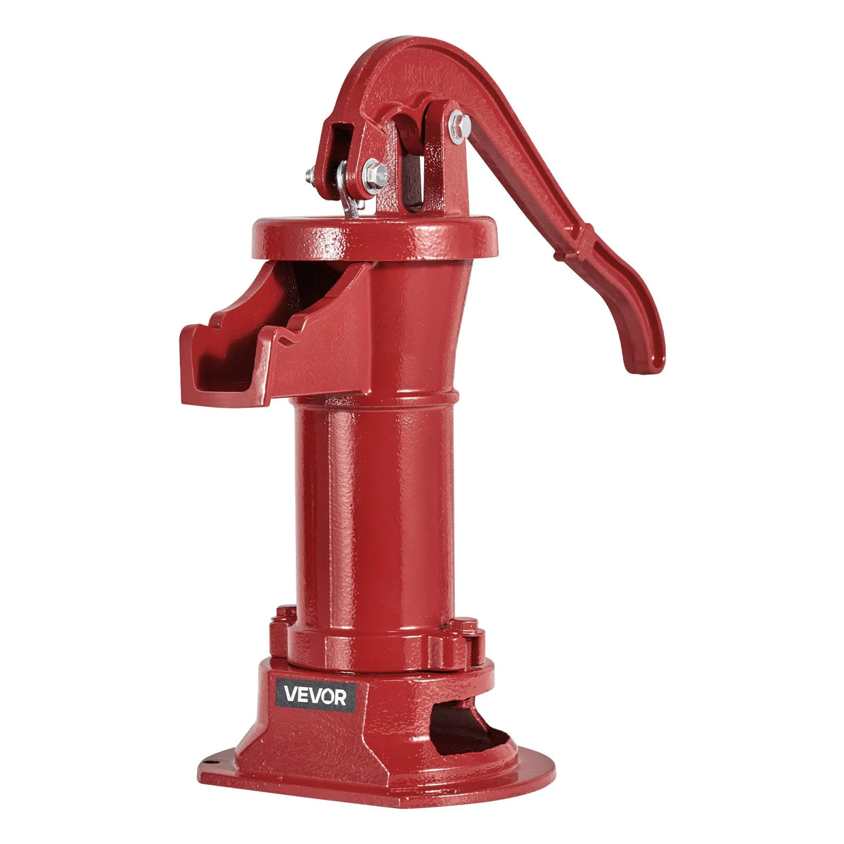 VEVOR Manual Cast Iron Well Hand Pump, Lifting Height up to 7.6 m, NPT 1¼″ Connection, Antique Design Water Pump for Outdoor Use in Garden, Pond, Yard and Farm, Red