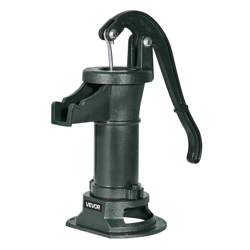 VEVOR manuālais akas rokas sūknis no čuguna, pacelšanas augstums līdz 7,6 m, NPT 1¼″ pieslēgums, antīka dizaina ūdens sūknis dārzam, dīķim, pagalmam un saimniecībai
