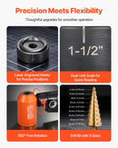 VEVOR hidrauliskais caurumu izsišanas instrumentu komplekts, 98,07 kN, caurumu diametrs 12,7–50,8 mm, ar 6 matricām, metāla elektroinstalācijas un vadības skapjiem