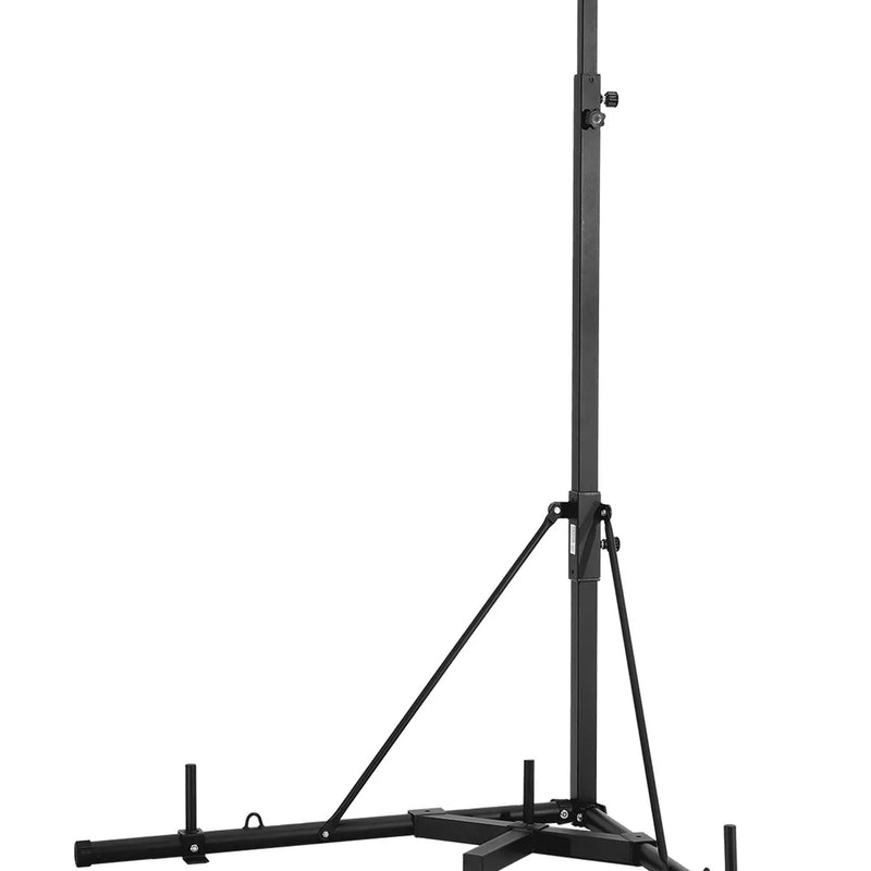 Izturīga boksa maisa statīvs – tērauda konstrukcija ar regulējamu augstumu fitnesam