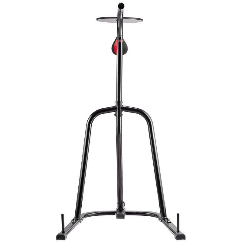 2 vienā izturīgs boksa maisa statīvs - tērauda fitnesa stends