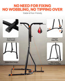 2 vienā izturīgs boksa maisa statīvs - tērauda fitnesa stends