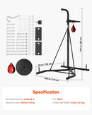 2 vienā izturīgs boksa maisa statīvs - tērauda fitnesa stends