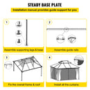 VEVOR iekšpagalma nojume ar stingru jumtu, ar moskitu tīklu 3x3m, bruna, ideali piemerots ara pasakumiem, darziem un pagalmiem