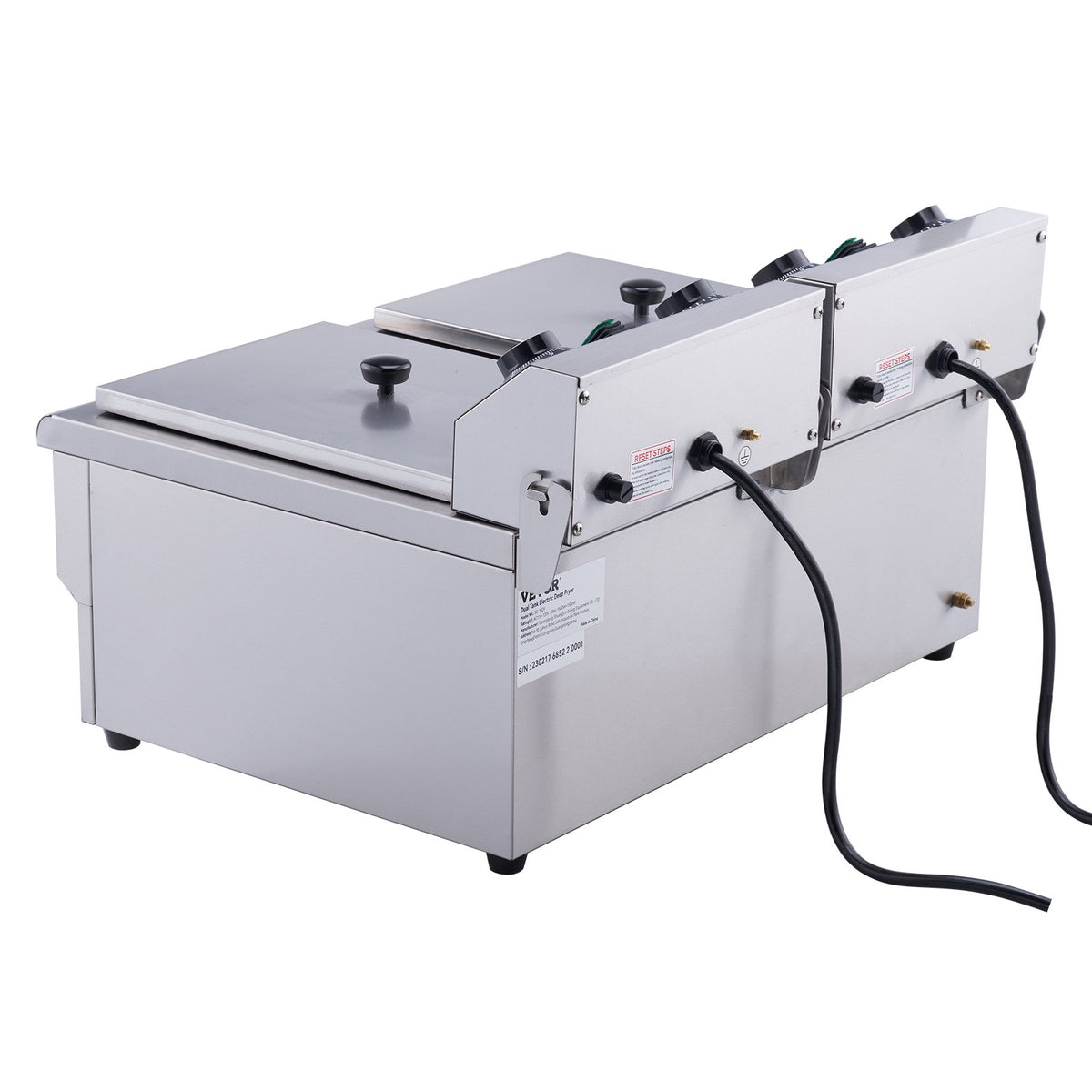 VEVOR kommertsfritüür 6000 W topeltmahutiga, lauamudel