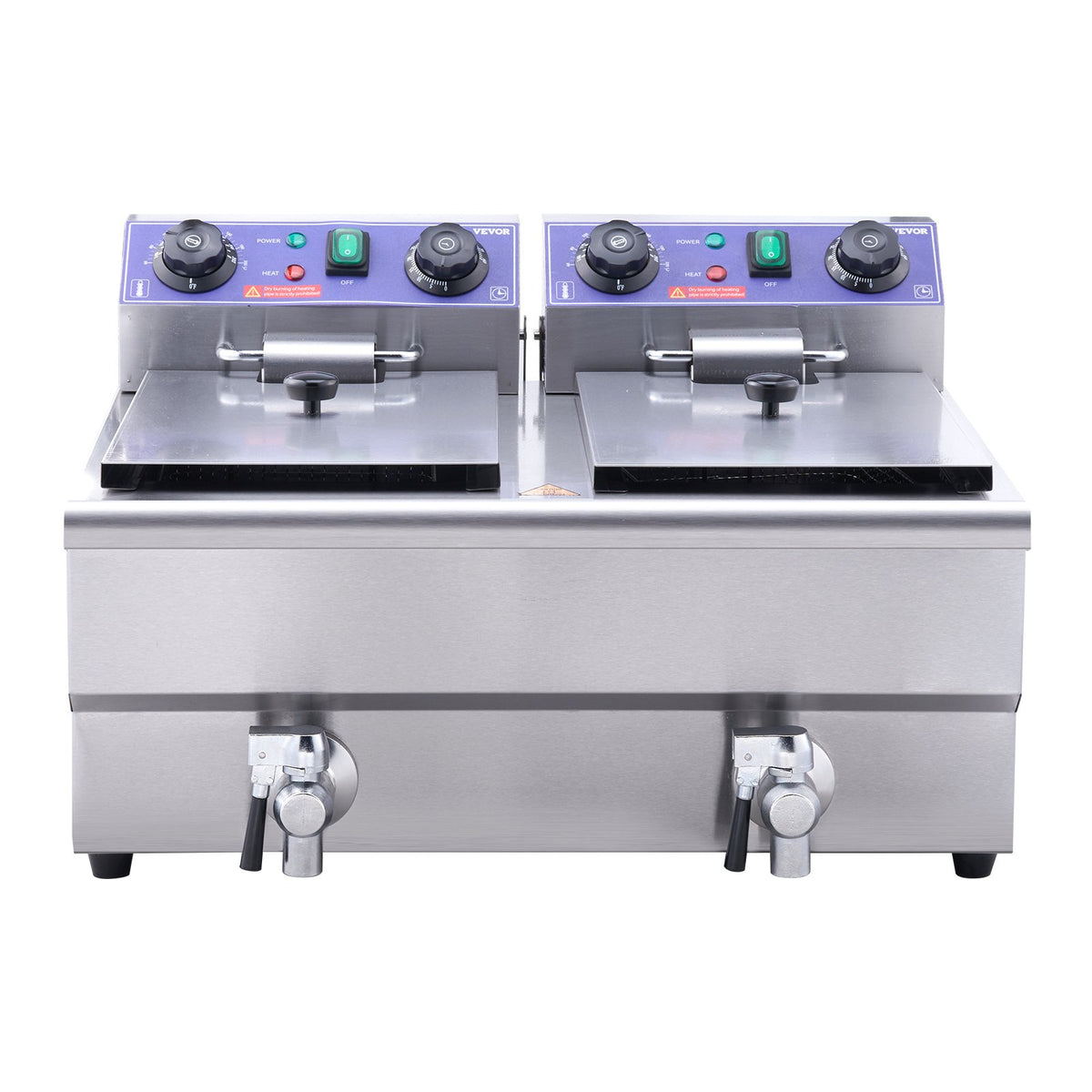 VEVOR kommertsfritüür 6000 W topeltmahutiga, lauamudel