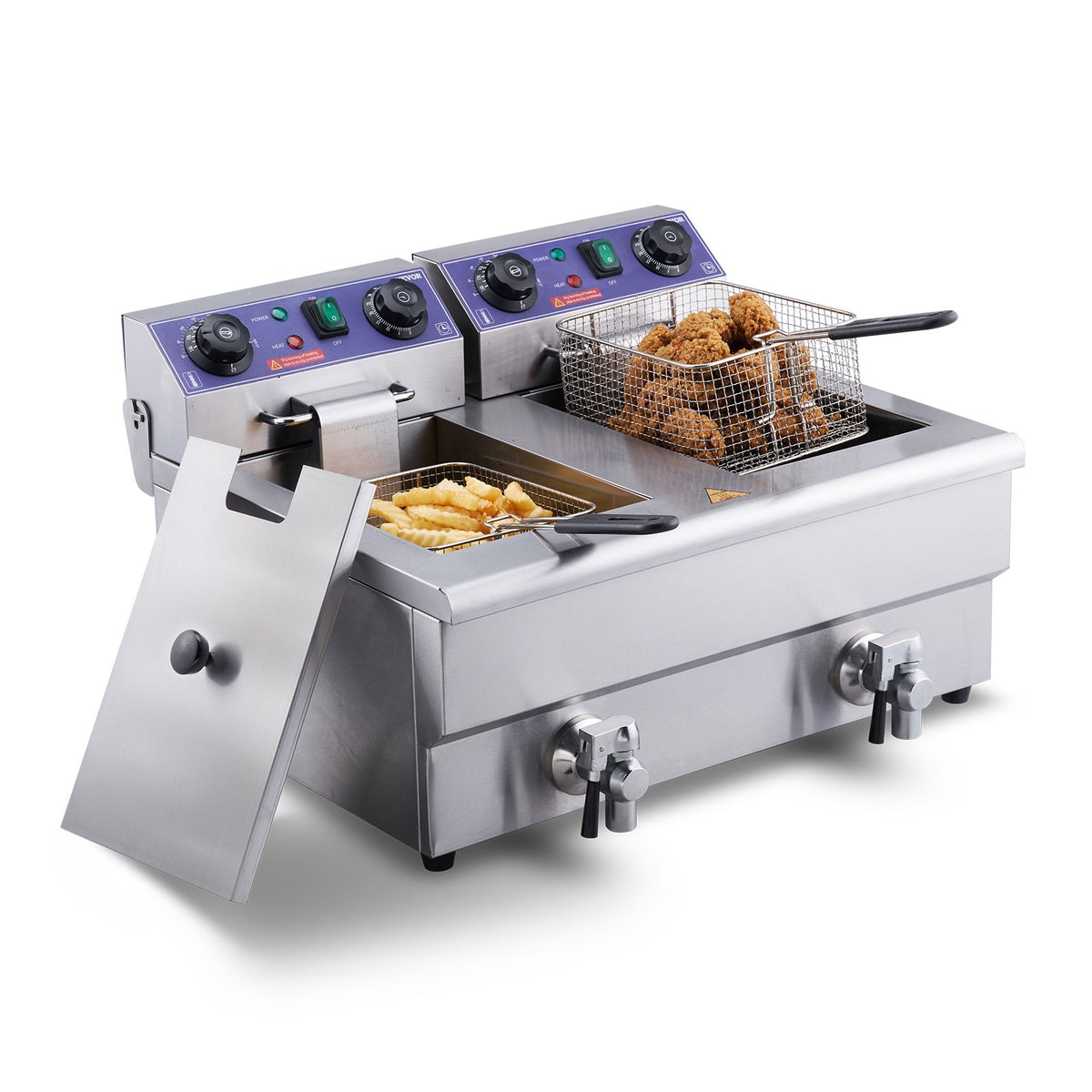 VEVOR kommertsfritüür 6000 W topeltmahutiga, lauamudel