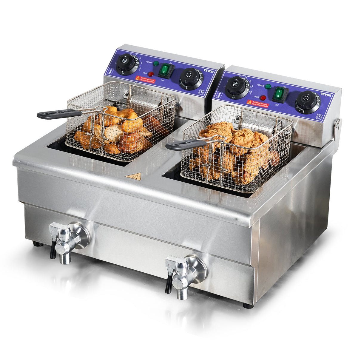 VEVOR kommertsfritüür 6000 W topeltmahutiga, lauamudel