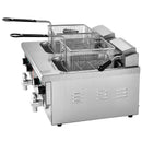 Komerciālā elektriskā friteze, 3000 W, dubultā tvertne, 2×8.5 l, galda modelis