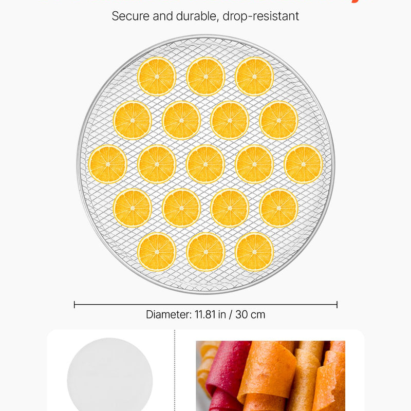 VEVOR 12 trauku rotējošais pārtikas žāvētājs, 800W, nerūsējošais tērauds