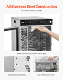 VEVOR 12 trauku rotējošais pārtikas žāvētājs, 800W, nerūsējošais tērauds