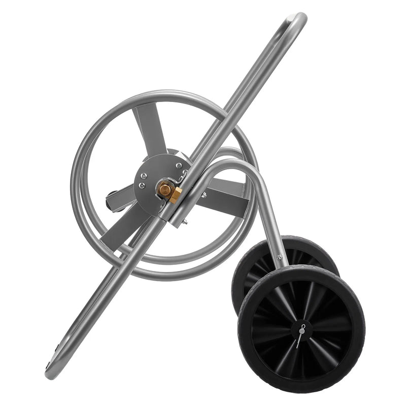 VEVOR dārza šļūtenes ruļļa ratiņi, augstspiediena šļūtenēm 60–90 m, ratiņi ar diviem riteņiem, rokturi un pastiprinātu sieta uzglabāšanas grozu, pārnēsājams šļūtenes turētājs dārzam, auto un mājdzīvnieku mazgāšanai