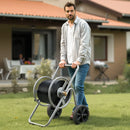 VEVOR dārza šļūtenes ruļļa ratiņi, augstspiediena šļūtenēm 60–90 m, ratiņi ar diviem riteņiem, rokturi un pastiprinātu sieta uzglabāšanas grozu, pārnēsājams šļūtenes turētājs dārzam, auto un mājdzīvnieku mazgāšanai