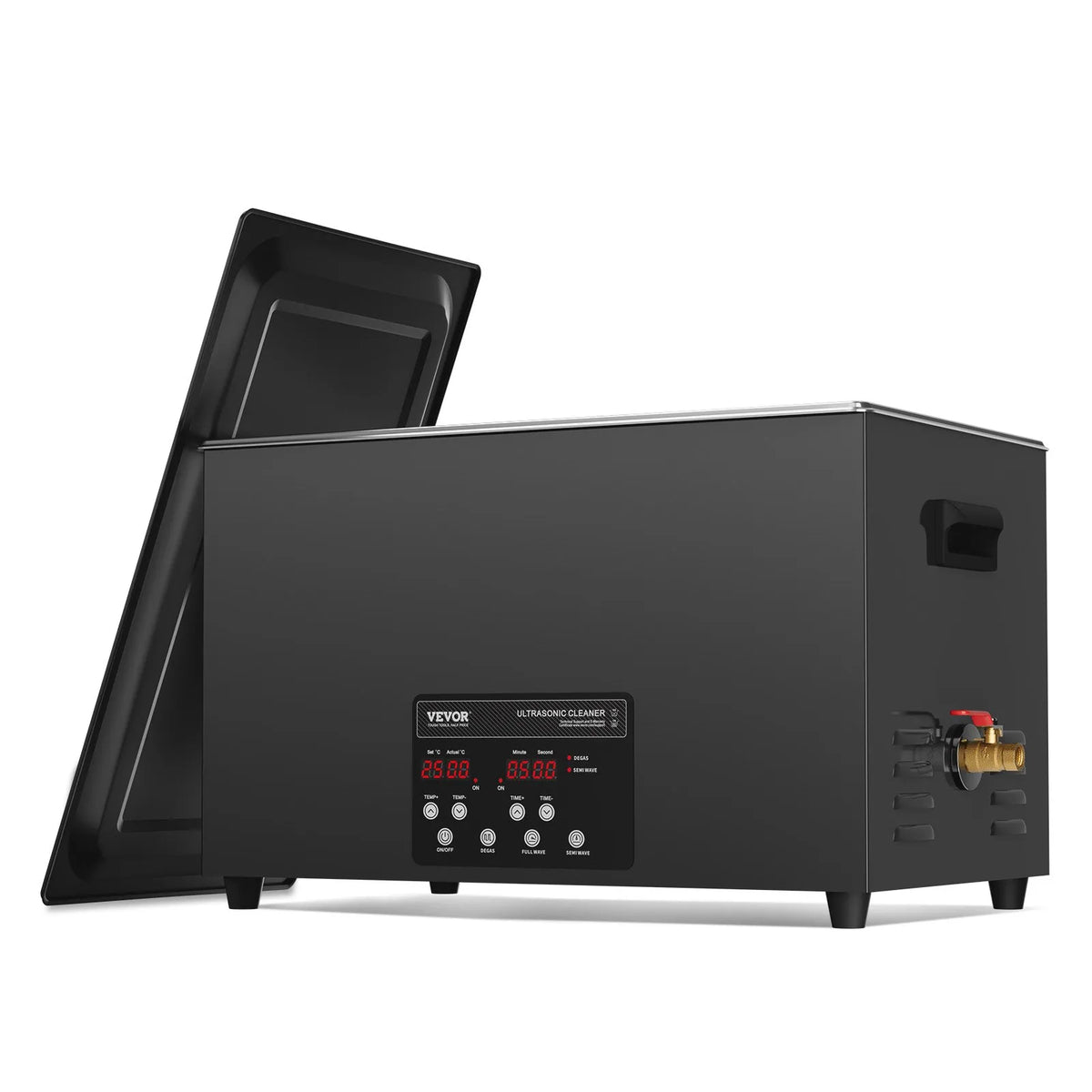 VEVOR 30 l Ultrasonic Cleaner, 600 W Digital Ultrasonic Cleaning Machine with Enhanced Degassing and Gentle Mode, 40 kHz Industrial Ultrasonic Cleaner with Timer and Heating for Jewellery, Retainers and Tools