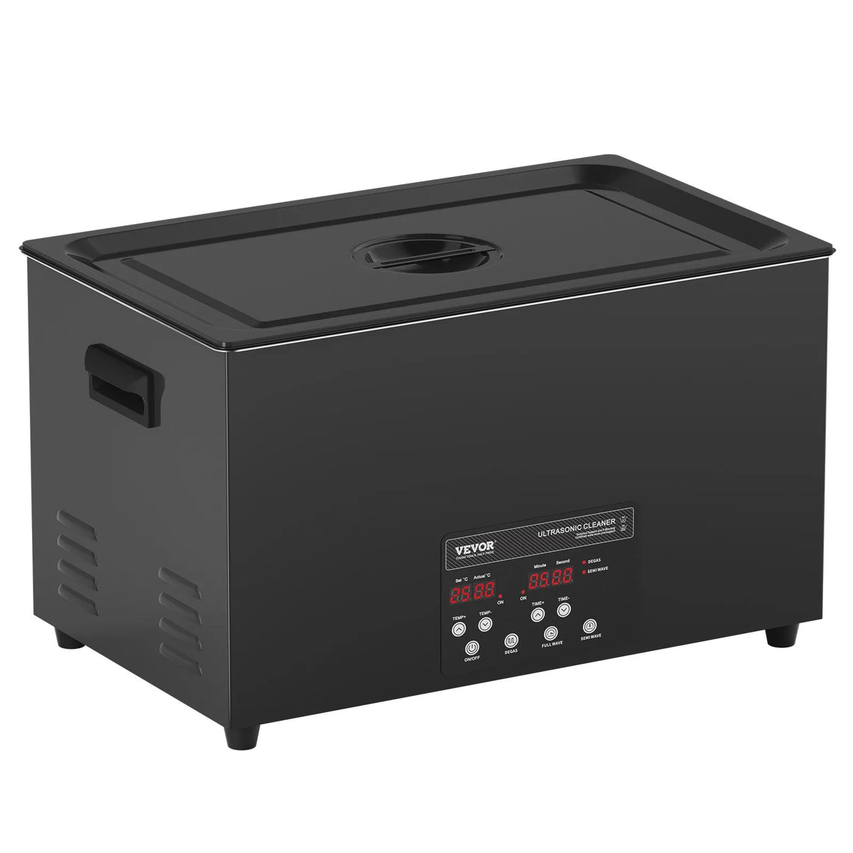 VEVOR 30 l Ultrasonic Cleaner, 600 W Digital Ultrasonic Cleaning Machine with Enhanced Degassing and Gentle Mode, 40 kHz Industrial Ultrasonic Cleaner with Timer and Heating for Jewellery, Retainers and Tools