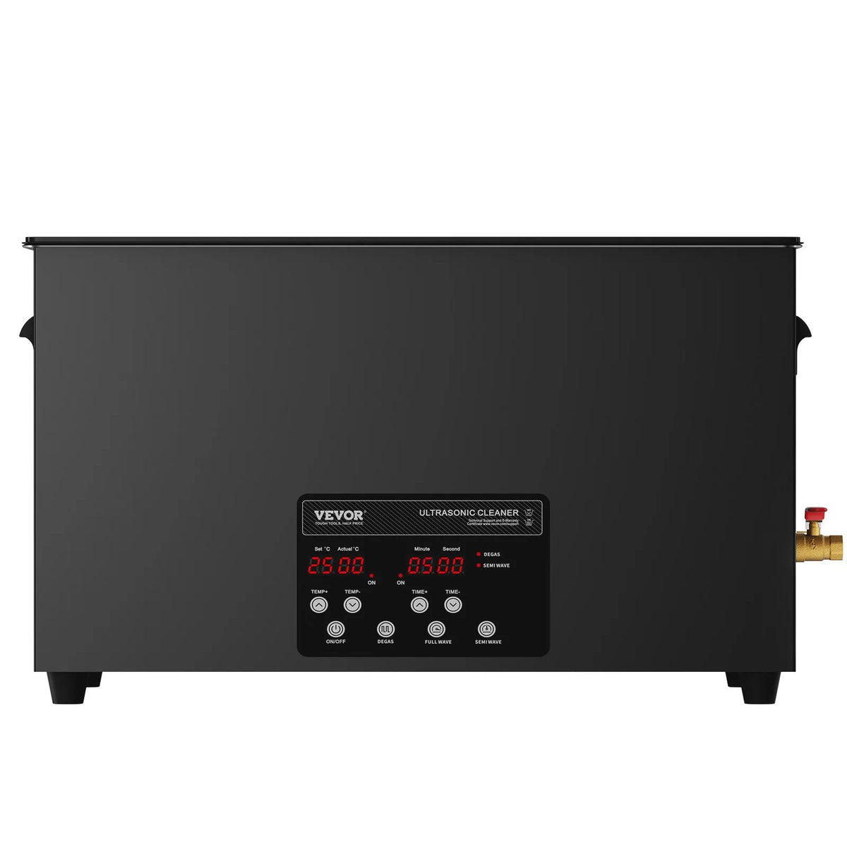 VEVOR 30 l Ultrasonic Cleaner, 600 W Digital Ultrasonic Cleaning Machine with Enhanced Degassing and Gentle Mode, 40 kHz Industrial Ultrasonic Cleaner with Timer and Heating for Jewellery, Retainers and Tools