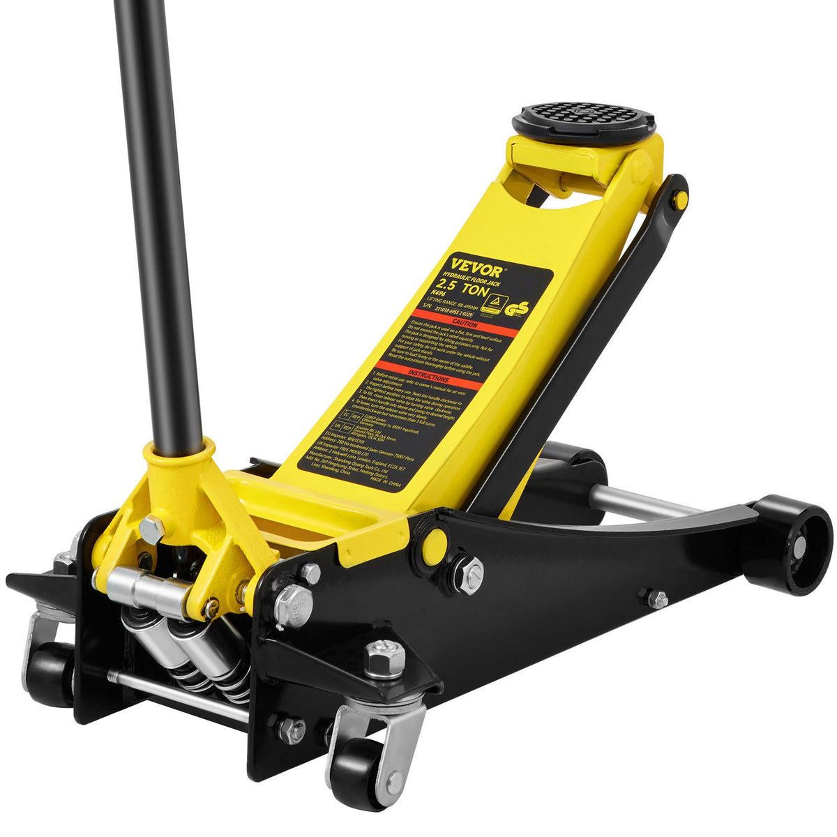 VEVOR Low Profile Floor Jack 2.5 Tonnes Heavy Duty Steel with Dual Piston Fast Lift Pump