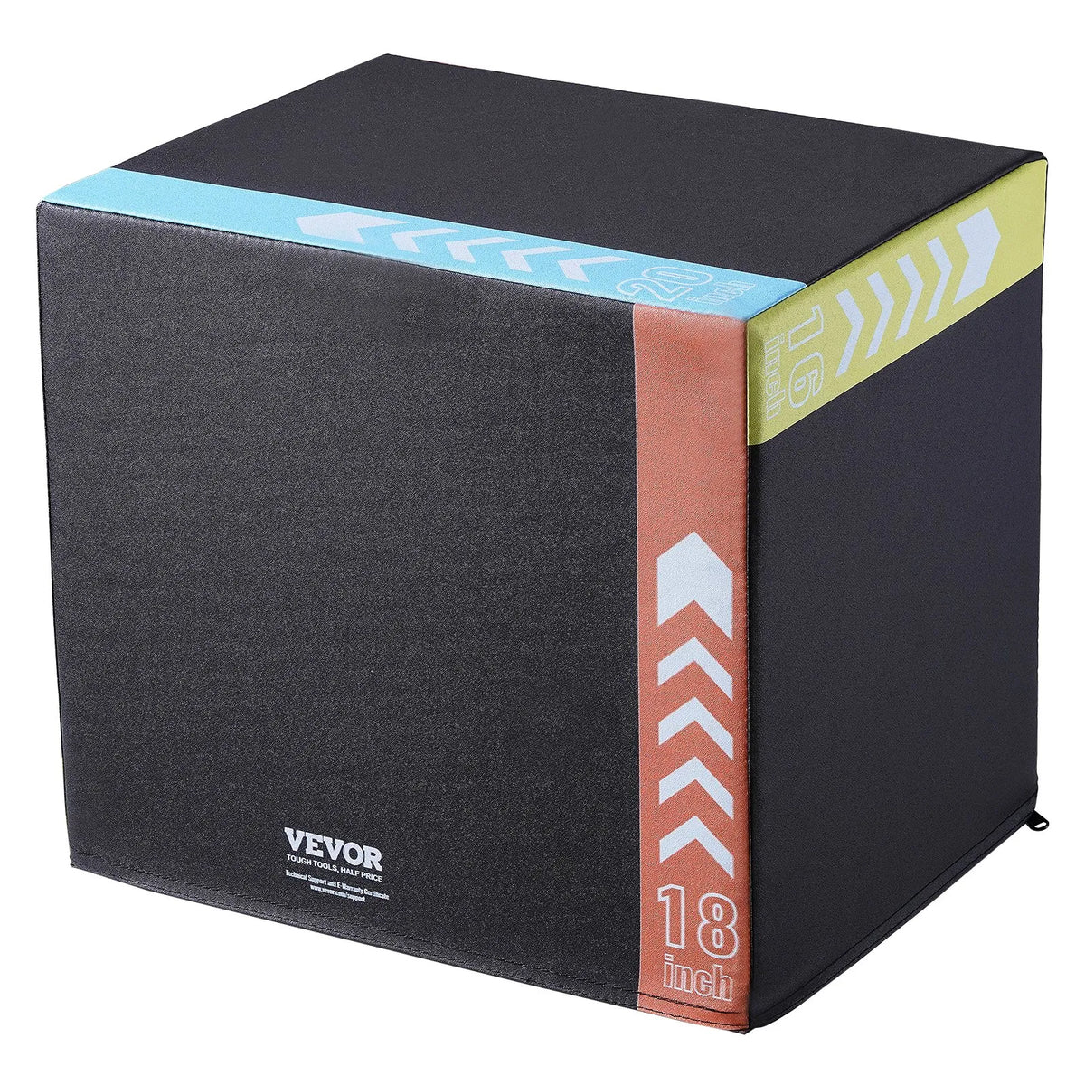 VEVOR Plyometric Training Box 3 in 1 50/45/40 cm with Cotton Cover