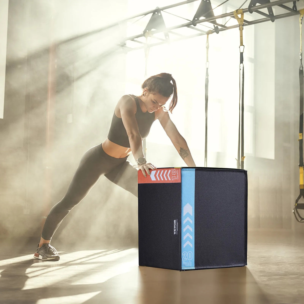 VEVOR Plyometric Training Box 3 in 1 50/45/40 cm with Cotton Cover
