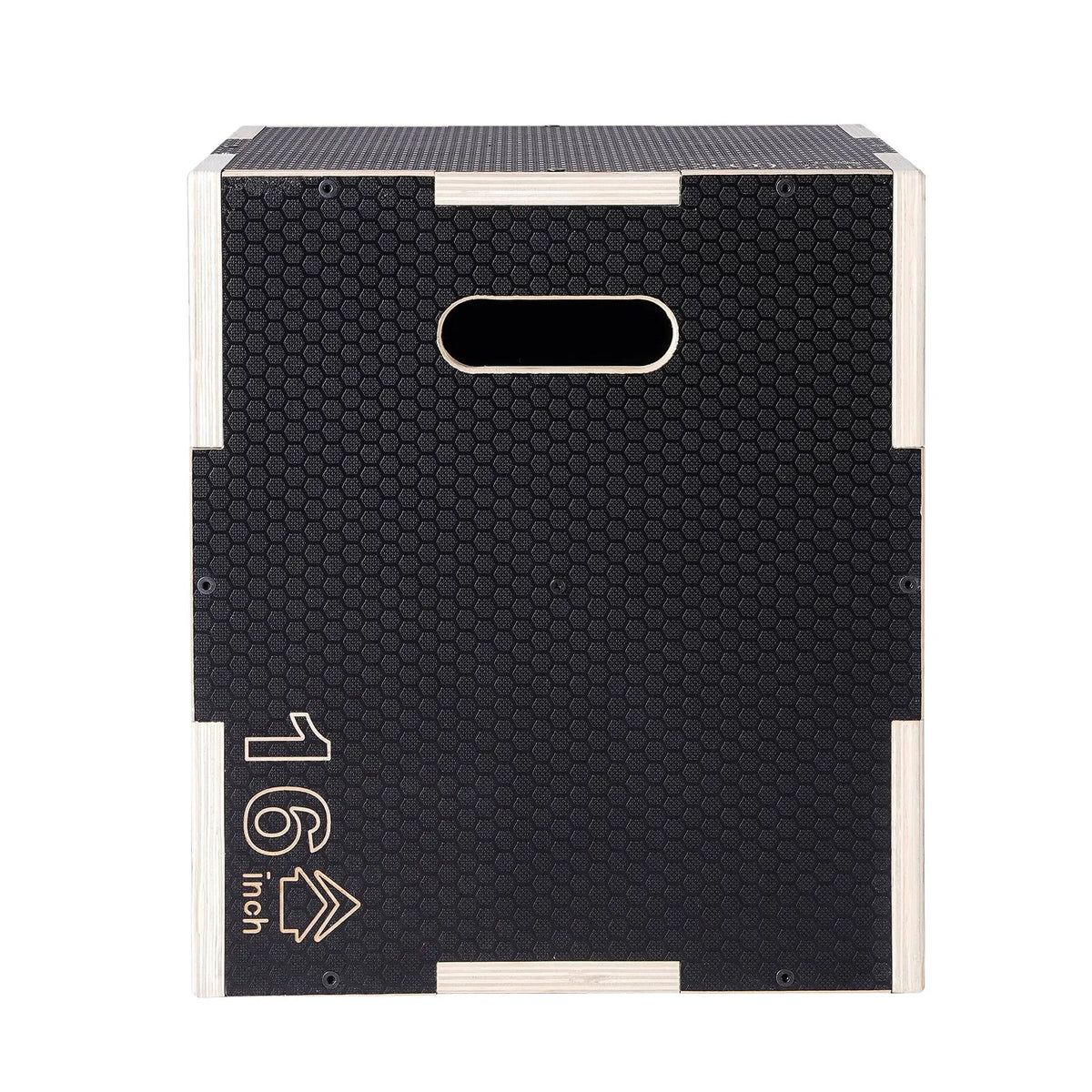 VEVOR Wooden Plyometric Box 3 in 1 51/46/41 cm with Non-Slip Surface, Black
