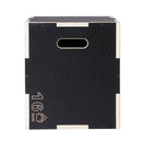 3-in-1 plyometriskā lēcienu kaste 51/46/41 cm, koka neslīdoša platforma mājas treniņiem, melna