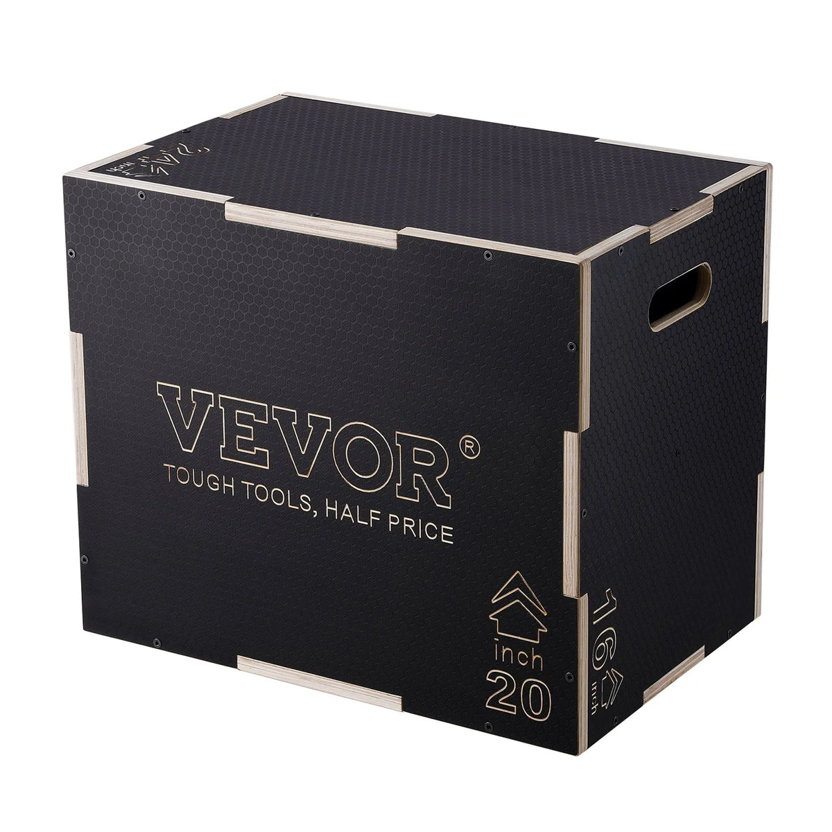 VEVOR puidust plüomeetriline kast 3-ühes 61/51/41 cm libisemiskindla pinnaga, must