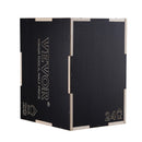 3-in-1 plyometriskā lēcienu kaste 61/51/41 cm, koka neslīdoša platforma mājas treniņiem, melna