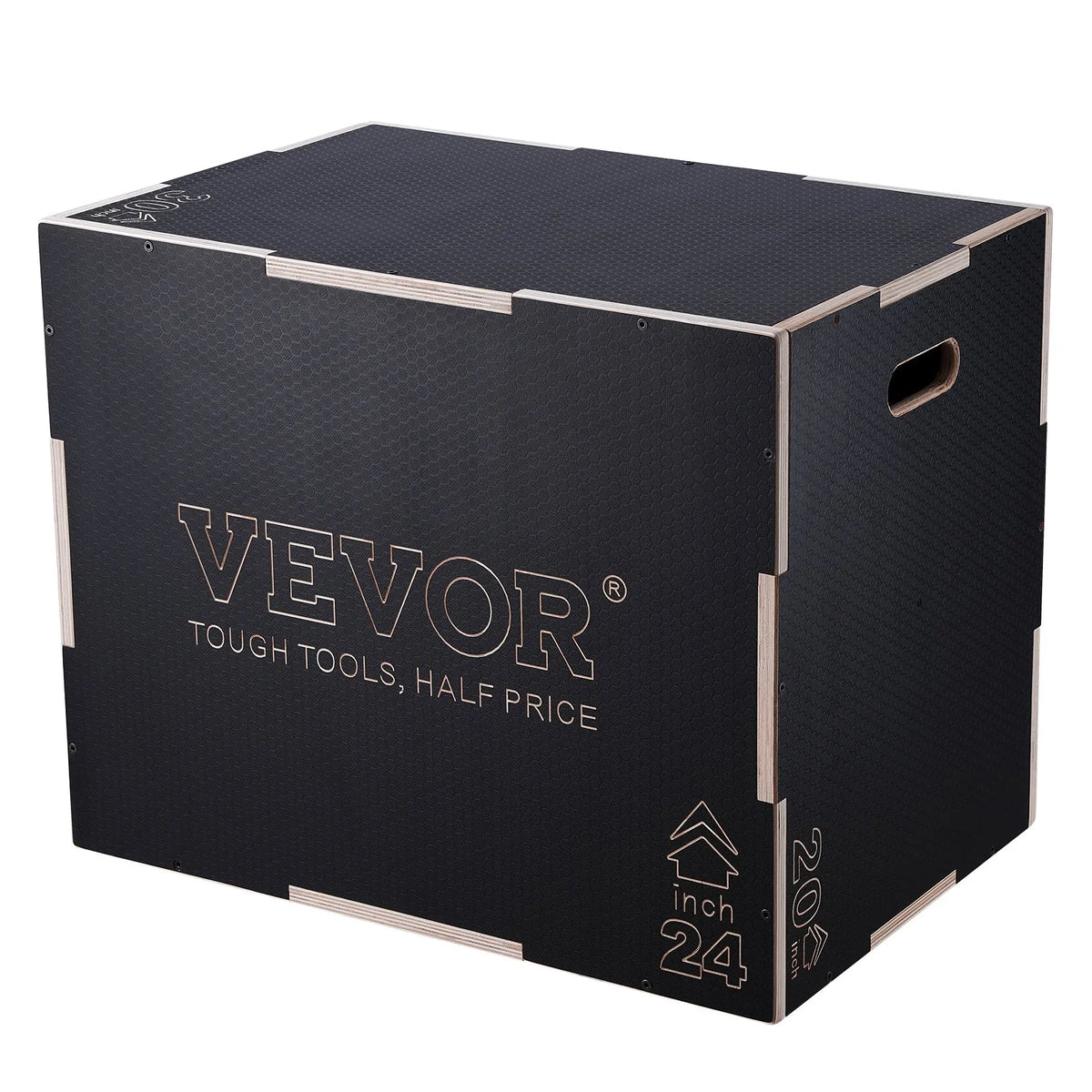 VEVOR puidust plüomeetriline kast 3-ühes 76/61/51 cm libisemiskindla pinnaga, must