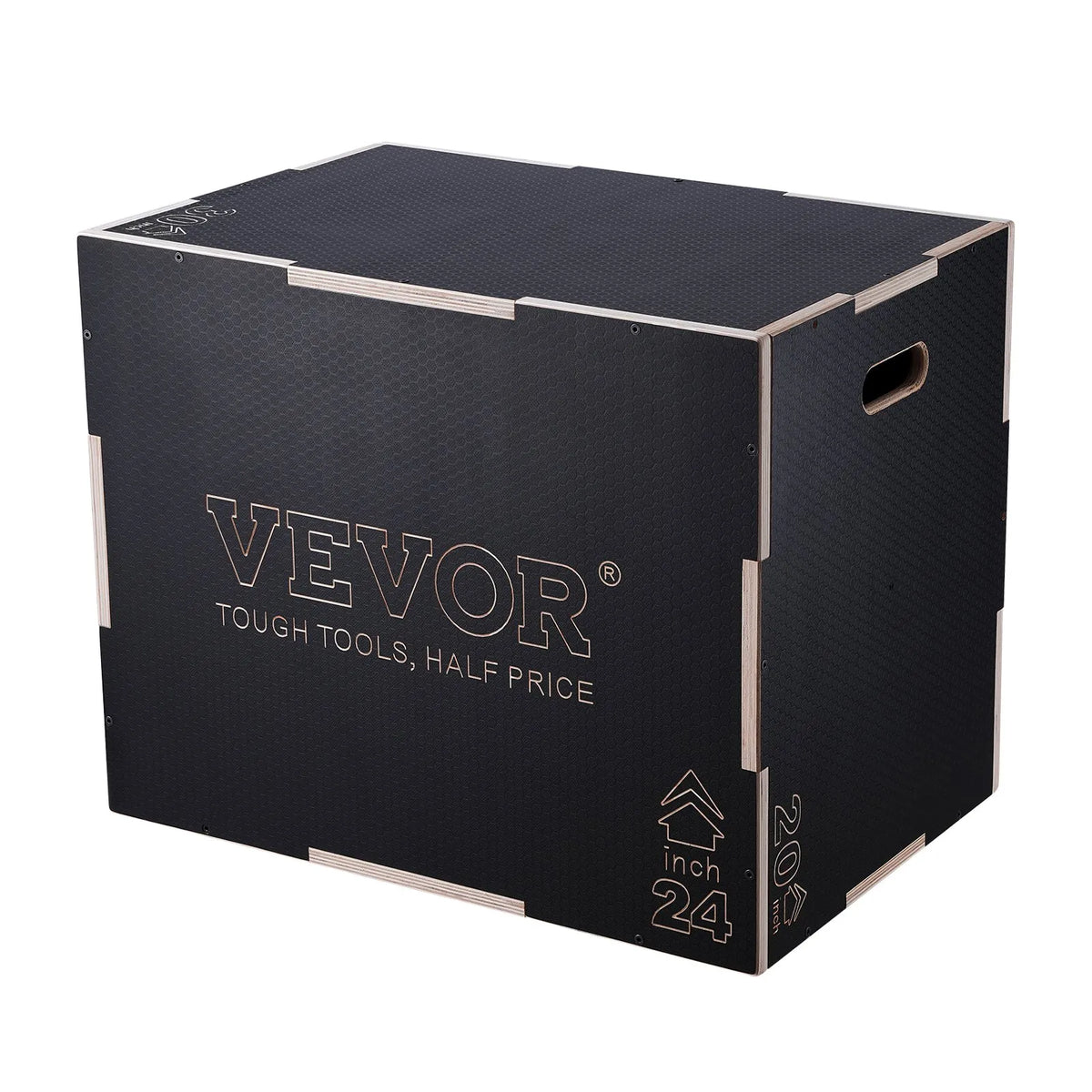 VEVOR puidust plüomeetriline kast 3-ühes 76/61/51 cm libisemiskindla pinnaga, must