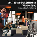 3-in-1 plyometriskā lēkšanas kaste, 76/61/51 cm, kokvilnas pārklājums, neslīdoša vingrošanas platforma mājas treniņiem, melna