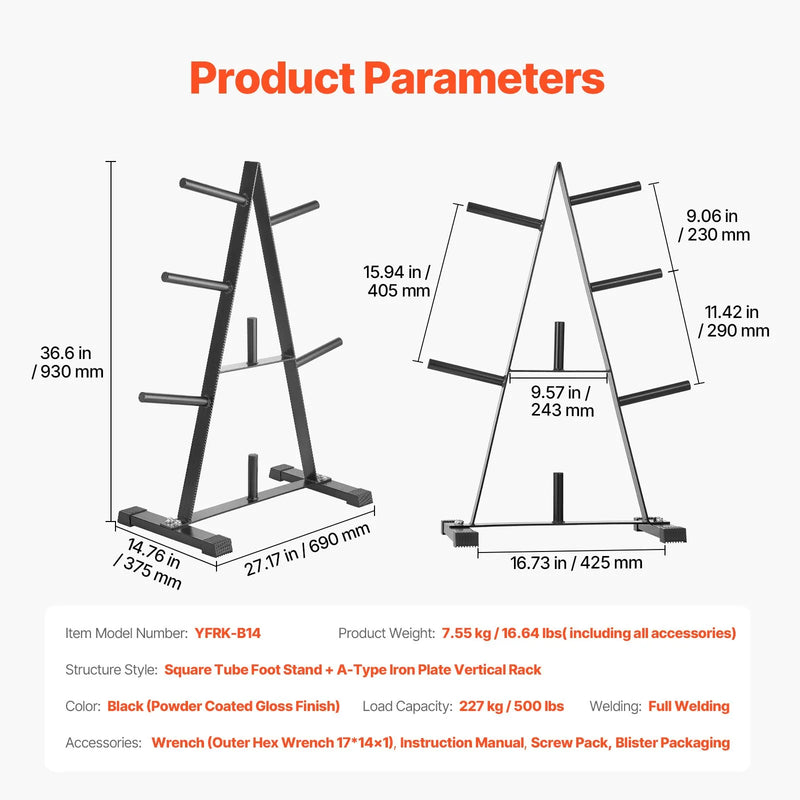 Svaru disku statīvs ar 25 mm turētājiem mājas treniņiem