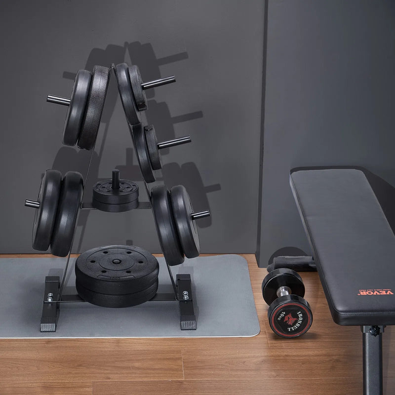 Svaru disku statīvs ar 25 mm turētājiem mājas treniņiem