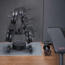 Svaru disku statīvs ar 25 mm turētājiem mājas treniņiem