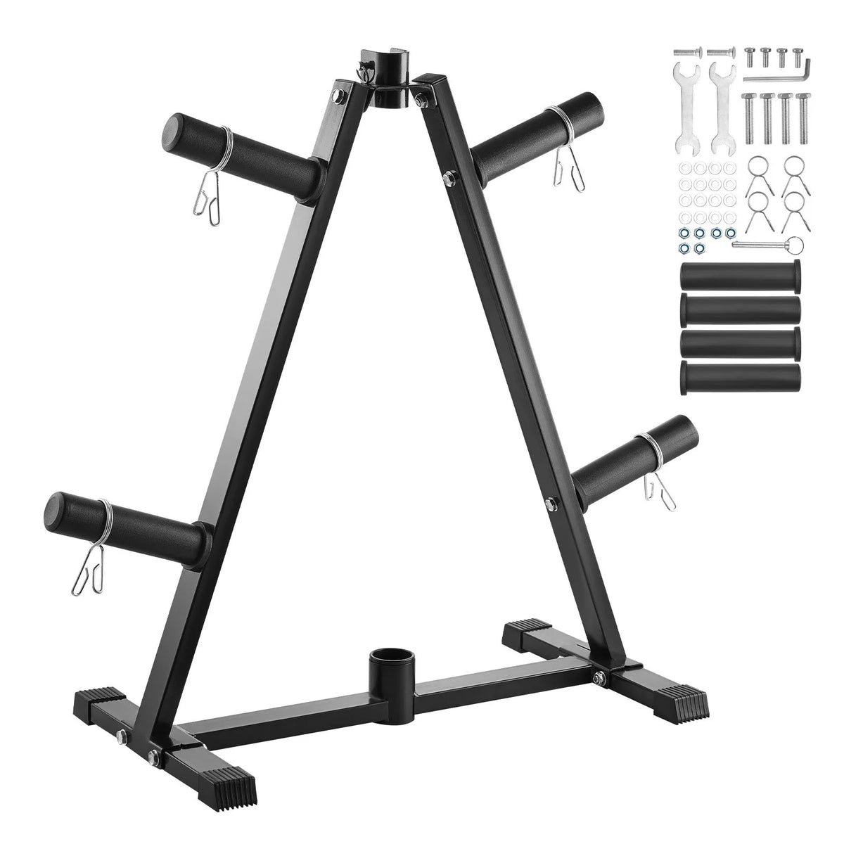 VEVOR svaru disku statīvs ar 50 mm turētājiem, līdz 136 kg, kompakts