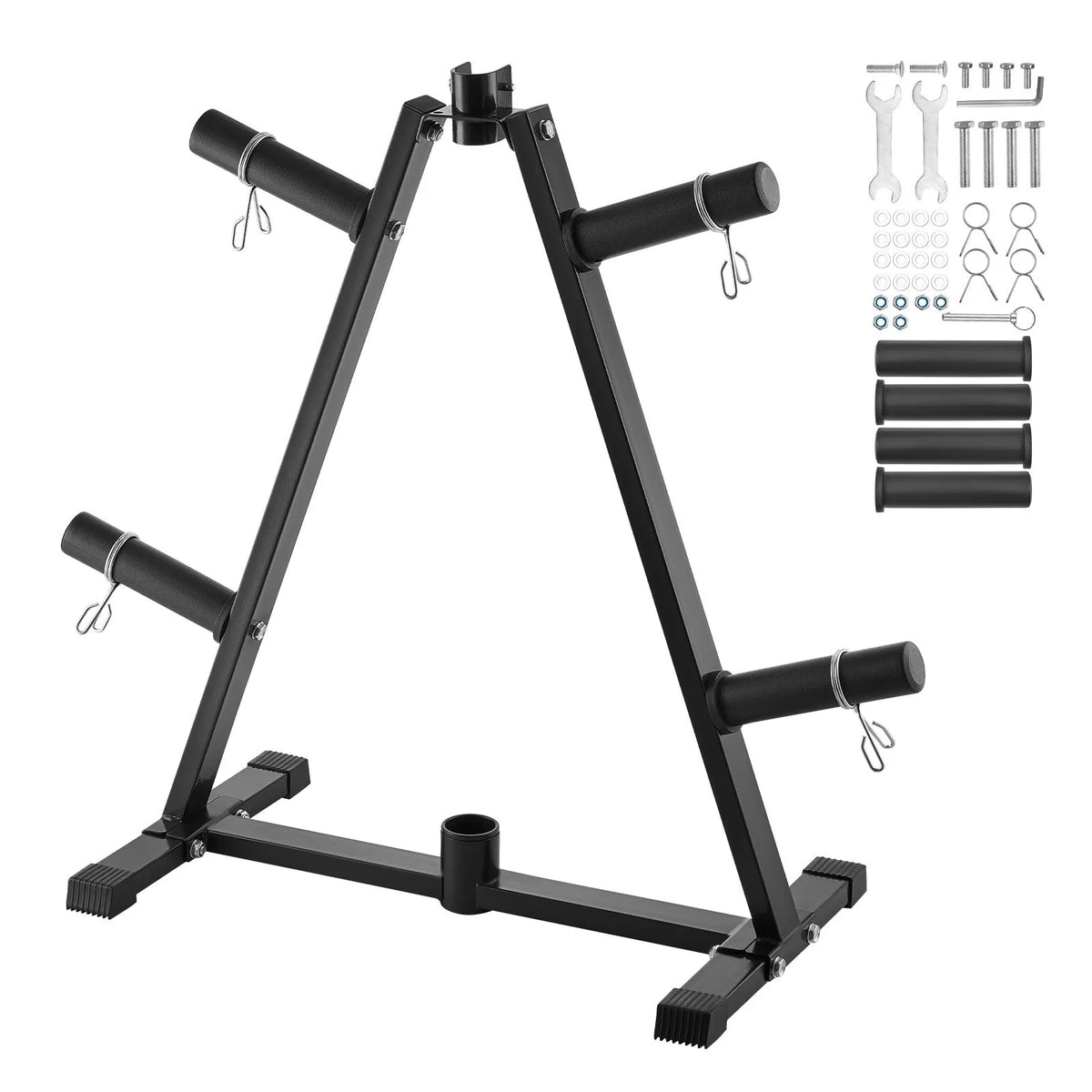 VEVOR svaru disku statīvs ar 50 mm turētājiem, līdz 136 kg, kompakts