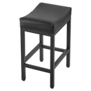 VEVOR 2 gab. bāra krēsli ar PU ādas apdari, 62 cm augsti, bez atzveltnes, ar seglveida sēdvietu un metāla kājām, viegli saliekami — piemēroti virtuvei, ēdamistabai un kafejnīcai, melni
