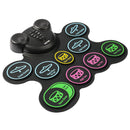 VEVOR elektroniskais bungu komplekts ar 9 triecienzonām, sarullējams treniņu paliktnis, elektroniskās bungas ar austiņu pieslēgvietu, diviem pedāļiem, bungu vālītēm, iebūvētiem diviem skaļruņiem un MIDI, pārnēsājams instruments bērniem no 3+ gadiem