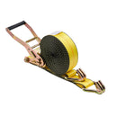 VEVOR sprūdrata stiprinājuma siksnu komplekts, 50,8 mm × 9,1 m, lieljaudas siksnas ar dubultajiem J veida āķiem, pārrāvuma izturība 4536 kg, kravas nostiprināšanai pārvadāšanā, piekabēs, motocikliem, kajakiem un uz auto jumta, 10 gab.