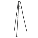 Trijkāja briežu pacēlājs, 225 kg celtspēja, medību vinčas pacēlājs ar āķi un rokas vinču, paredzēts medījuma tīrīšanai, ādas novilkšanai un pārvietošanai, melns