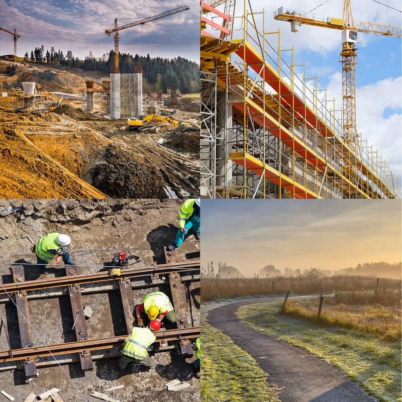 VEVOR alumīnija statīvs 1,65 m un 5 m piecu sekciju nivelēšanas mērlata rotējošajam lāzera nivelierim