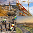 VEVOR alumīnija statīvs 1,65 m un 5 m piecu sekciju nivelēšanas mērlata rotējošajam lāzera nivelierim