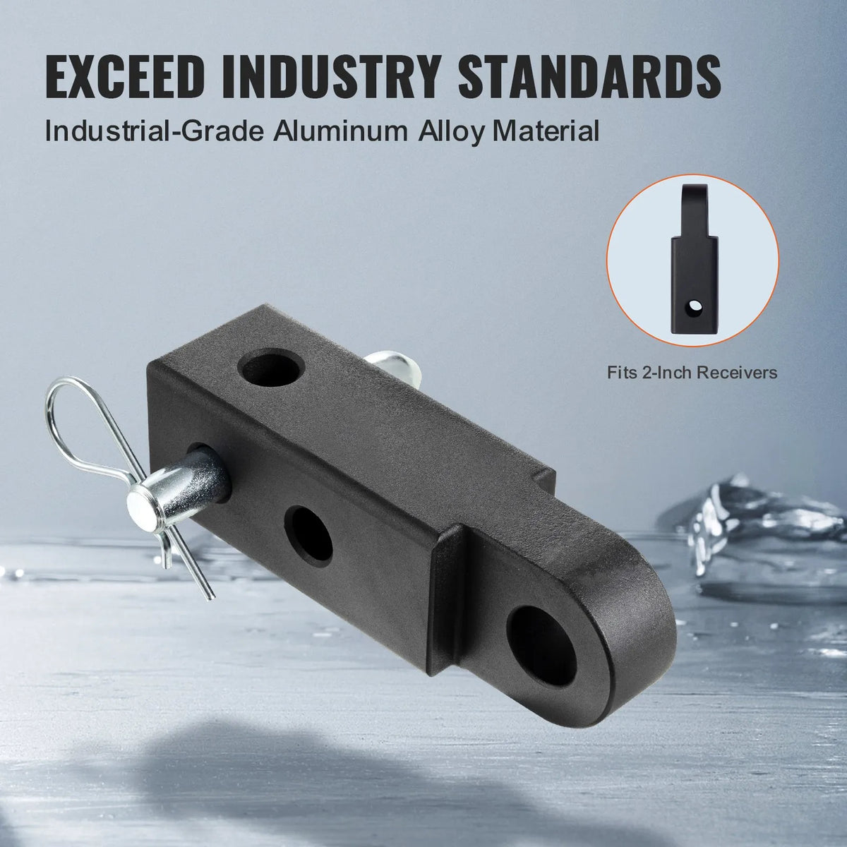 Trailer hitch with 50 mm receiver for towing and vehicle recovery, suitable for trucks and off-road vehicles