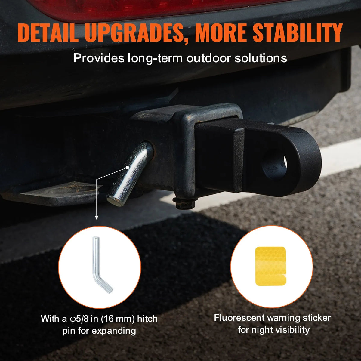 Trailer hitch with 50 mm receiver for towing and vehicle recovery, suitable for trucks and off-road vehicles
